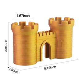 Viabty Creative Castle Pen Pencil Holder, Desk Organizer Office Desktop Stationery Makeup Brush Holder Cup for Office Bathroom Kitchen Bedroom Home Decor Gifts for Men Women Girls Boys