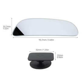 ePathChina 2pcs Blind Spot Mirrors, Wide Angle Adjustable Auxiliary Mirror, High Definition Glass Frameless Convex Rotation Design Blind Sot Mirror