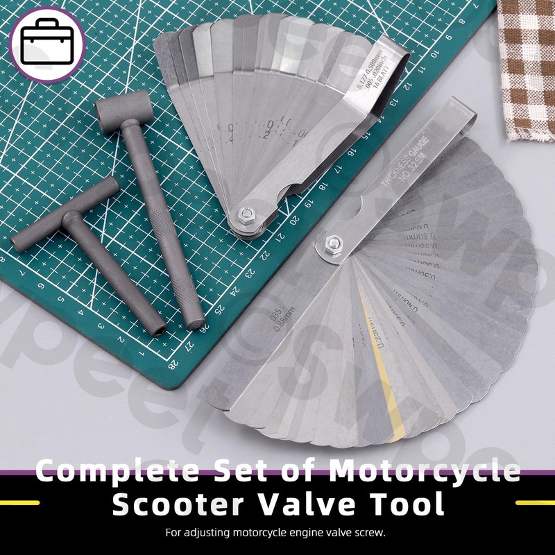 Swpeet 4Pcs Adjusting Valves Tools Set, Motorcycle Engine Valve Screw