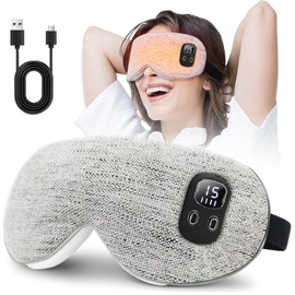 EASICUTI Eye Mask Warming, Wireless Heat Eye Compress for Dry Eyes, Eyelid Edge Removal & Barley Grain, Sleep Improvement, 4 Temperature Levels & Timer