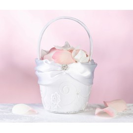 Lillian Rose lace Girl Flower Basket