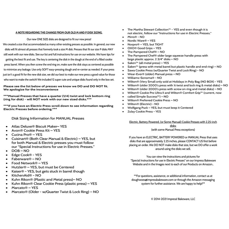 Impress Cookie Press Disks – Snowflakes Set of 8, Food