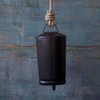 Paper High Large Charcoal Black Iron Hanging Bell (Bell 170