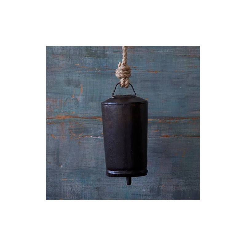 Paper High Large Charcoal Black Iron Hanging Bell (Bell 170