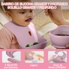14pzs Vajillas Platos para Bebe Silicona, Set Alimentacion Complementaria Bebe,