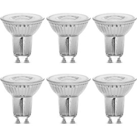 Feit Electric 4W LED MR16 GU10 Bulbs with 35W Equivalent, Dimmable, MR16 Bulbs, 22 Yrs. Lifetime, 300 Lumens, 3000K Warm White, 6 Packs - BPMR16/GU10/930CA/6