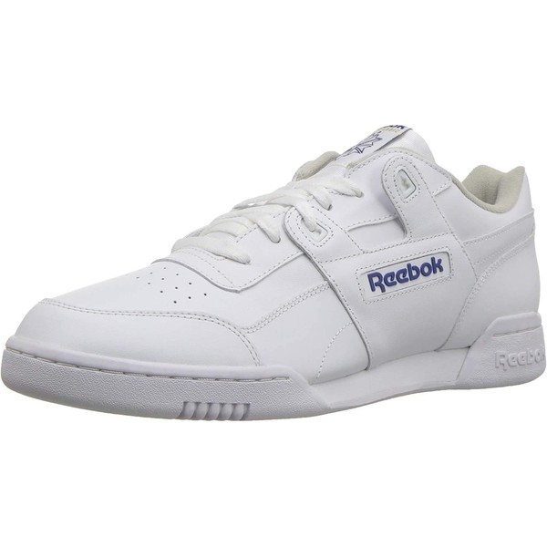 Reebok Men's Workout Plus Sneaker, White/Royal, 15 M US