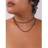 Sacina Layered Black Beaded Choker, Black Choker Necklace for Women,