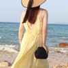 EVEOUT Straw Clutch Handbag for Women Summer Woven Dumpling Pouch