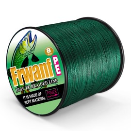 FRWANF 8 Strand Braided Fishing Line - Colorfast - Zero Stretch - High Strength - Abrasion Resistant Braided Line - Thousands of Choices in 9 Colors - Professional Performance in Salt or Fresh Water