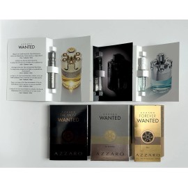 Azzaro  WANTED Cologne Collection Perfume For Men Sample Spray Vial 6pc Set
