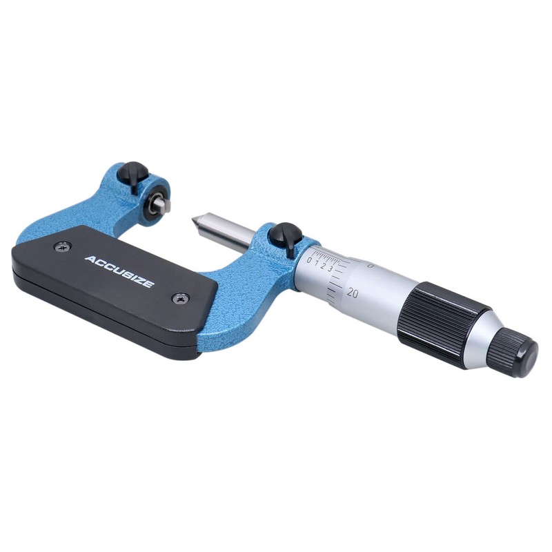 Accusize - 0-1'' x 0.0001'' Screw Thread Micrometer with 5