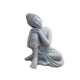 ZYWUOY Resin Aquarium Decorations, Buddha Garden Ornament Sandstone Resin Effect Outdoor Indoor Statue Yoga Decor