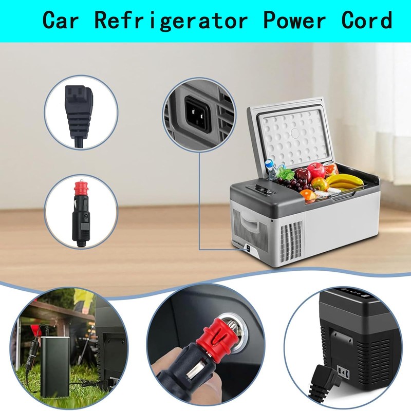 12V Car Refrigerator Power Cord 10 ft DC Adapter Cable