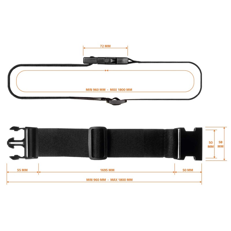 Karteo Luggage Strap Black Luggage Strap [Pack of 1] Travel