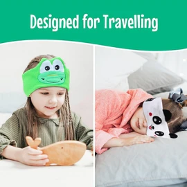 UOEPOWA Kids Headband Headphones Wireless, Over The Ear Headband Headphones, with Super Soft Headband & Thin Speakers (Panda)