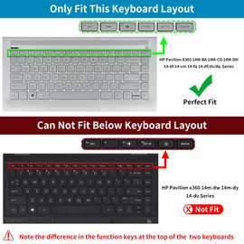 Keyboard Cover for HP 14" Laptop 14-dq/dh/dk/ds 14-fq 14-ce/cd/cf 14m-ba 14-dq0040nr dq0002 dq0060nr dq0070nr dq0031dx/dq0032dx/dq0034dx/dq0035dx 14-dk1003dx 14-fq1025nr fq0020nr fq0030nr -Purple