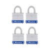 Master Lock 3008D Outdoor Padlock with Key, 4 Pack Keyed-Alike