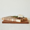 Creative Co-Op Suar Wood End Grain Rectangle Cheese and Cutting