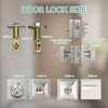 Square Door Knobs Exterior Door Lock Set with Deadbolt, Single