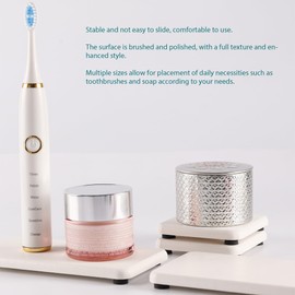 Juego de 4 bandejas de diatomita absorbentes de agua, jabonera de cocina de tierra de diatomeas, soporte para jabón de manos, piedra absorbente de agua utilizada para plantas y artículos de cambiador en el hogar moderno