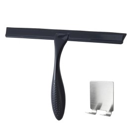 Multi-Purpose Household Cleaning Tool Kitchen Cleaning Scraper Silicone Wiper for Floor Windowsize: 34*5*30cm, color: Black