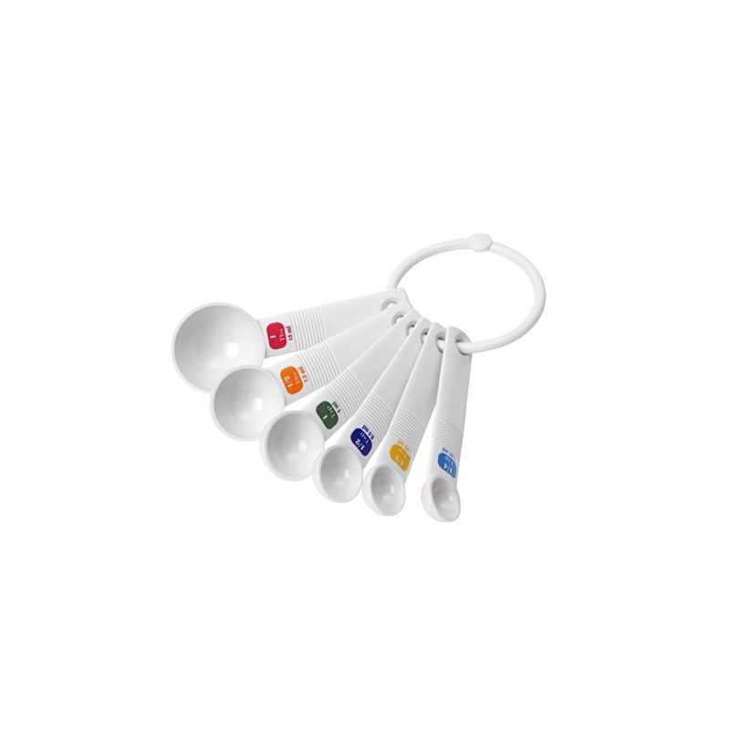 Dexam Dots Measuring Spoons Set, White