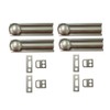 QCAA Solid Brass Surface Bolt, 2", Satin Nickel, 4 Pack,