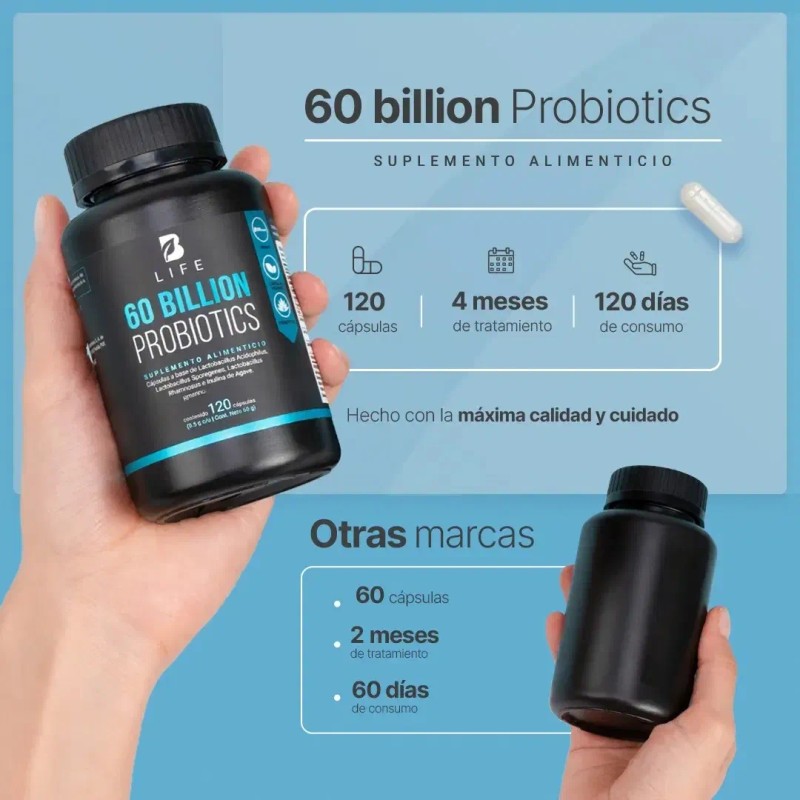 Suplemento Alimenticio Billion Probiotics 60g Life