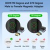 HESKUL Magnetic 8K HDMI to HDMI Adapter, 90 Degree and