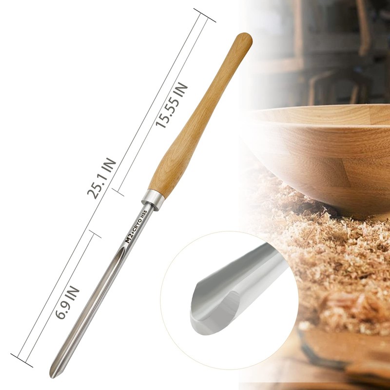 UF-SHARP 5/8 inch Bowl Gouge for Wood Lathe,M2 Cryo HSS