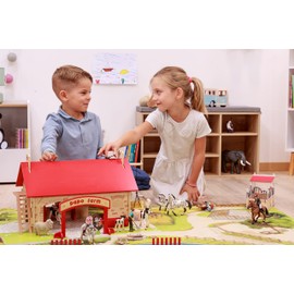 Papo - Pintado a Mano - Figura de Amigos de Granja - Burro de Provenza - 51179 - Coleccionable - para niños - Adecuado para niños y niñas - A Partir de 3 años, Gris