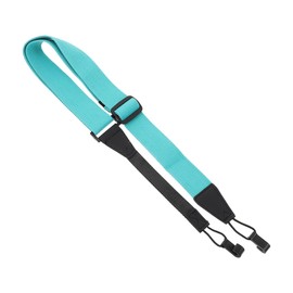 Ukulele Strap No Drilling Adjustable Clip with Double J Hooks Blue Classic Style Fit Most Standard Ukuleles