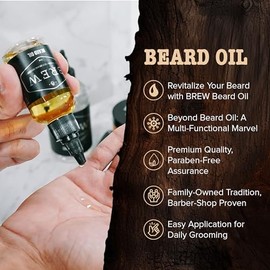 Aceite para barba para hombres 2 oz Aceites con fórmula con aroma natural para barba Aceite para barba revitalizante, nutritivo y suavizante, sin parabenos Para todo tipo de vello de barba