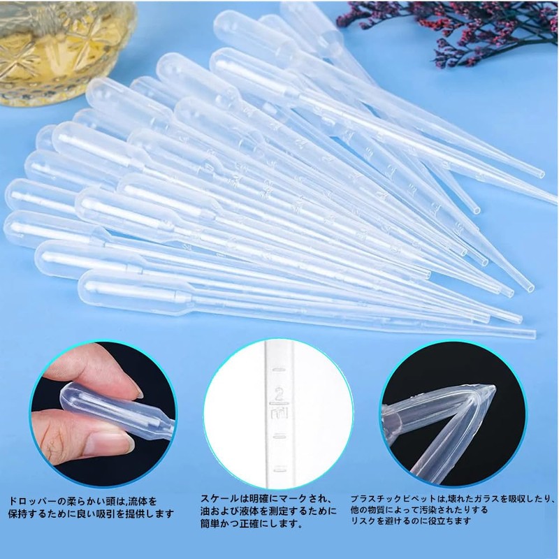 LIKENNY 5ML Dropper 25-Piece Set Disposable Plastic Poly Dropper with