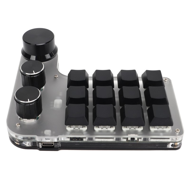 Programmable Keyboard with RGB 3 Knob 12 Keys 2.4G USB