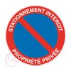 AUA SIGNALETIQUE - Panneau Stationnement Interdit Propriété Privée sous Peine