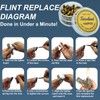 Tatzeland Lighter Flint Kit, 100 Pieces High Performance Flints with