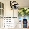 Fansdrick 23" Wall Mount Fan with Light,3 CCT, Dimmable,Quiet 6