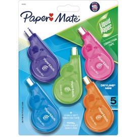 Liquid Paper DryLine Mini Correction Tape, 5 Pack