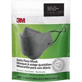 3M Nexcare, Mascarilla, Cubrebocas, Tapabocas Reutilizable, Color Gris.