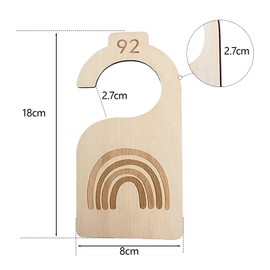 Xgvzs Pack of 8 Wooden Baby Size Dividers 50-92 Baby Clothes Wardrobe Divider Baby Clothes Separator for Nursery Decorations Newborn Toddler Clothing