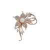 Floral Brooch Created Crysta Rhinestone Flower Brooch for Women Pearl