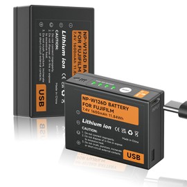 NP-W126s Battery for Fuji x100vi, X-T100, X-T200, X100F, X100V, X-S10, X-A5, X-A10, X-E3, X-E4, X-Pro2, X-Pro3, X-T1, X-T2, X-T3, X-T10, X-T20, X-T30, X-T30 II (2 Pack)