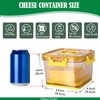 Tellshun Sliced Cheese Container with Airtight Lid for Mini Fridge