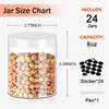 SLifeJars Plastic Jars 8oz Clear Plastic Slime Jars 24Pcs Empty