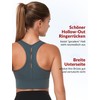 Yvette Sports Bra Hollow-Out Racer Back Strong Hold Large Breasts