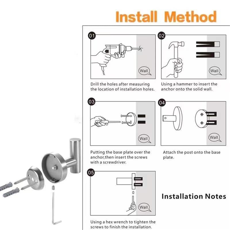QNIIAED 2 Pcs Bathroom Towel Hook,Screw in Metal Coat Hook