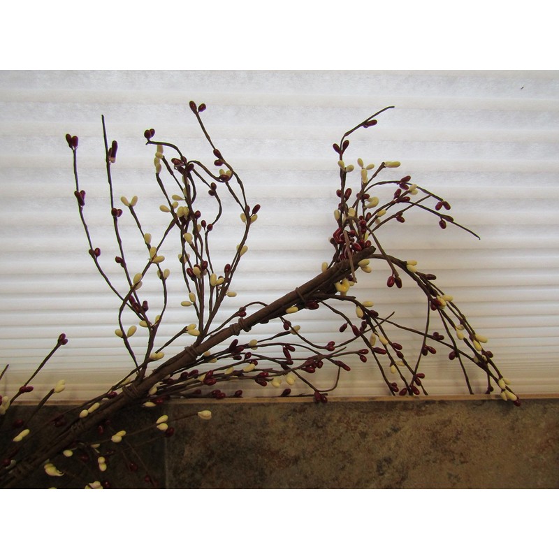 Gorgeous Primitive 55" Cream and RED Pip Rice Berry Garland