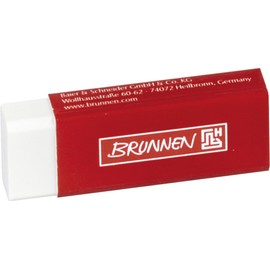 Brunnen 1029969 eraser (6 x 2 x 1.2 cm) white